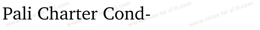 Pali Charter Cond字体转换
